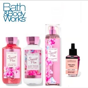 NEW Bath and Body Works Sweet Pea Set + Free Gift!